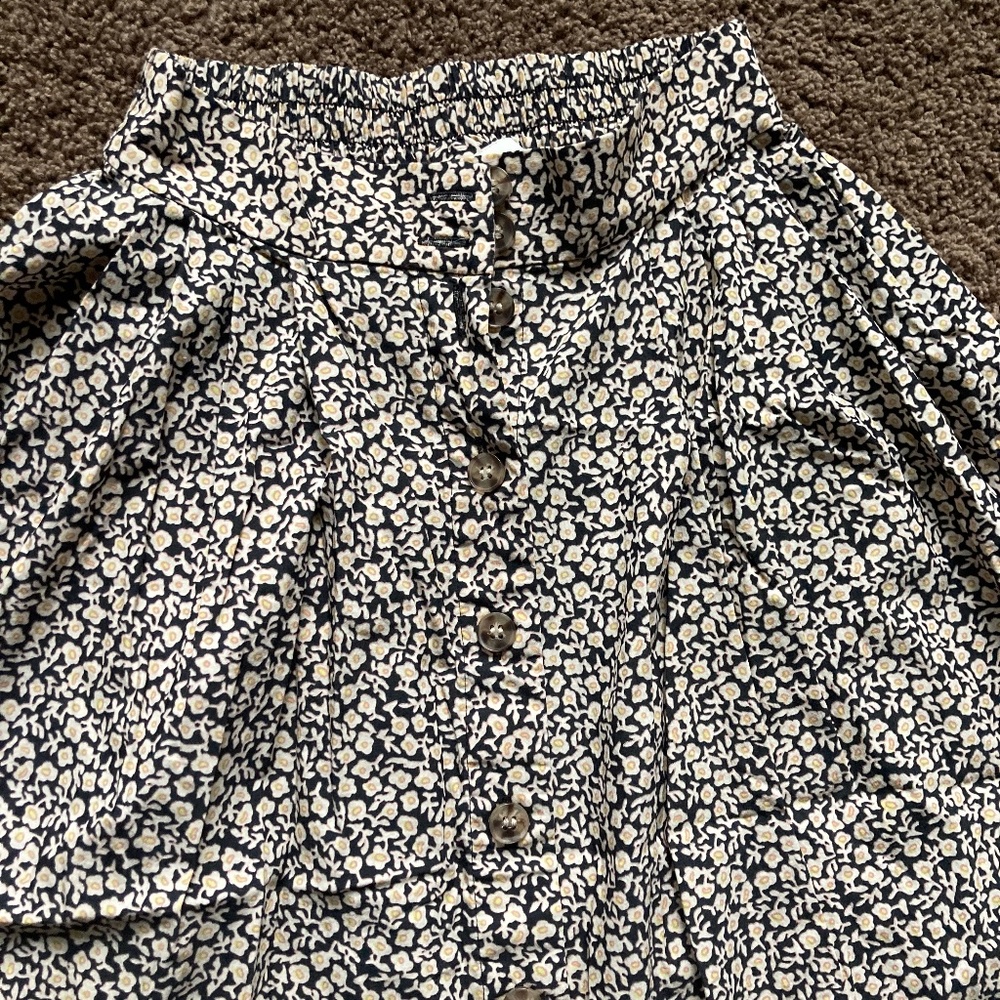 Flowery A-Line Skirt